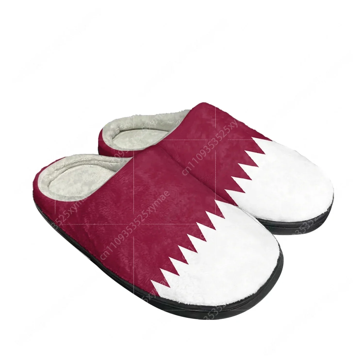 Men Shoes Qatar - รองเท้าแตะผ้าฝ้ายลายธงชาติกาตาร์ แบบกำหนดเองได้ สำหรับผู้ชายและผู้หญิง รองเท้าแตะนุ่มใส่ในบ้าน รองเท้าลำลอง รองเท้าใส่ในห้องนอน