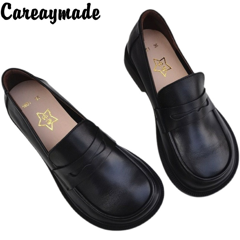 Men Shoes Men - Careaymade-ผู้หญิงรองเท้าบนรองเท้า Oxford สำหรับผู้ชายรองเท้าหนัง Cowhide ชายทำงานรองเท้าฤดูใบไม้ผลิฤดูใบไม้ร่วงขนาดใหญ่ขนาดรองเท้า