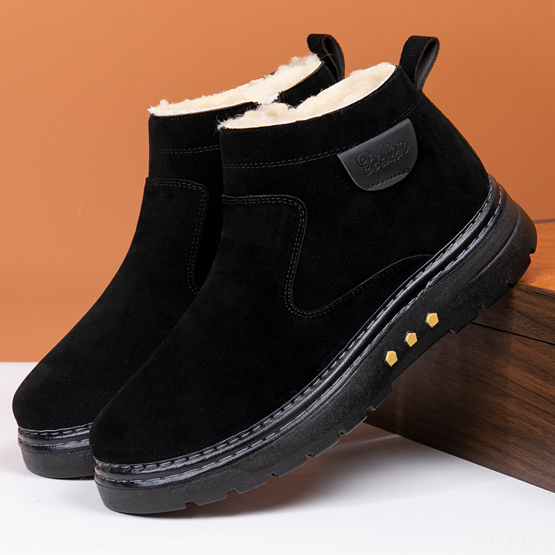 Men'S Shoes With Height Increase - รองเท้าบูทหิมะหุ้มข้อสูงแบบหนาสำหรับฤดูหนาว ดีไซน์เรียบง่าย สวมใส่สบาย พื้นหนา เพิ่มความสูง อุ่น