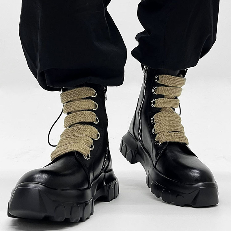 Men Shoes Branded - รองเท้าบูทดีไซเนอร์แบรนด์อิตาลีสำหรับผู้ชาย รองเท้าแฟชั่น รองเท้าคาวบอย รองเท้าหนังแท้ รองเท้าพังก์ โกธิค