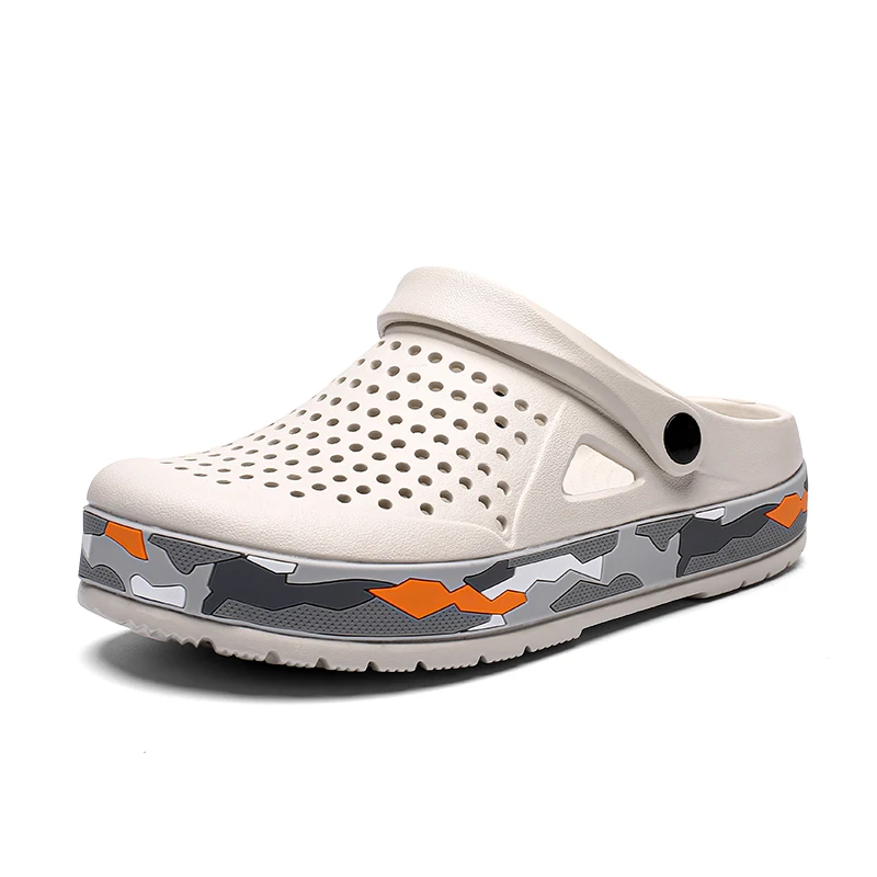 Men'S Shoes With Support - ฤดูร้อนผู้ชายรองเท้า Clogs รองเท้าแตะผู้ชายสวนแบนรองเท้าแตะรองเท้าแตะชายรองเท้าน้ําชายรองเท้าผ้าใบกลางแจ้งรองเท้าแตะ