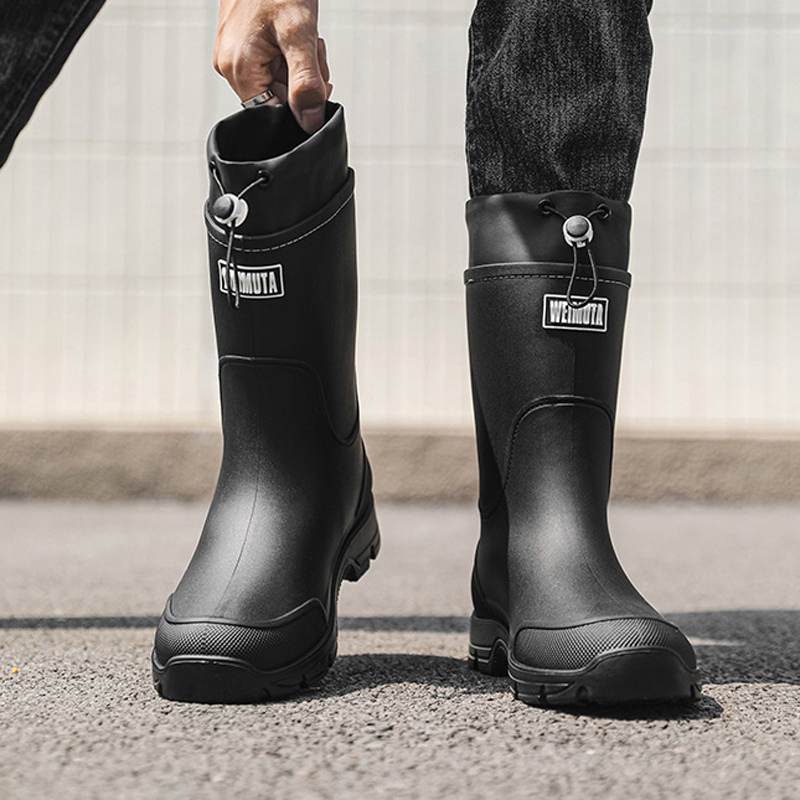 Men'S Shoes Water Resistant - รองเท้าบูทยางกันน้ำสำหรับผู้หญิงและผู้ชาย แบบสวม ไม่ใช้เชือกผูก ความยาวครึ่งน่อง สำหรับงานกลางแจ้ง ทำสวน