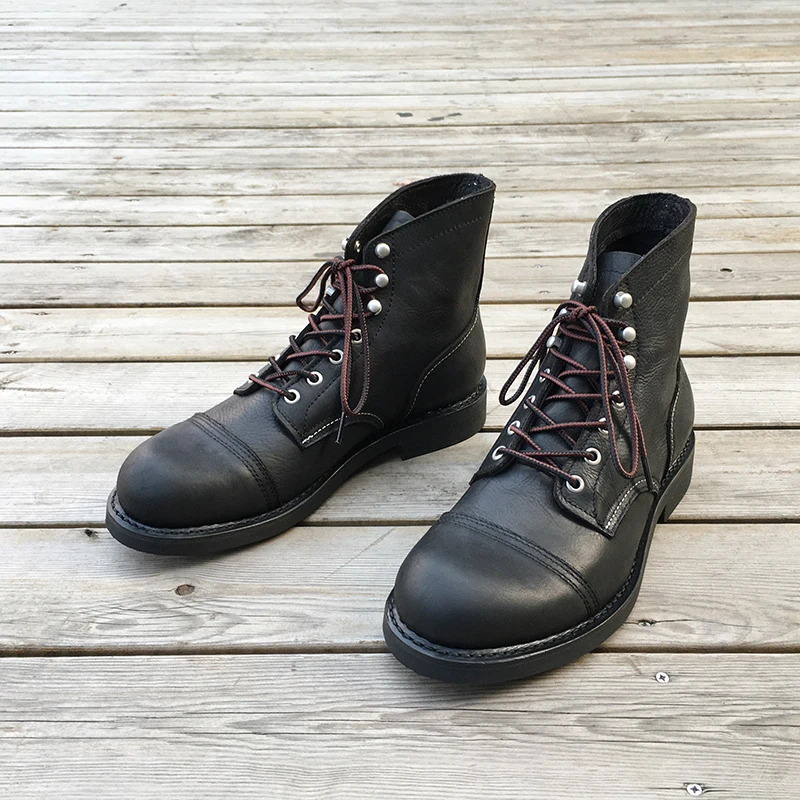 Men Shoes Branded - รองเท้าผู้ชายใหม่รองเท้าแบรนด์หรู Vintage Men รองเท้าหนังวัว Goodyear Welted