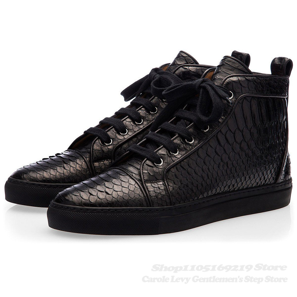 Men Shoes Branded - รองเท้าหนังสีดำสำหรับผู้ชาย ทรงหัวมน ระบายอากาศได้ดี สไตล์ลำลอง พื้นเรียบ แบรนด์ดีไซเนอร์