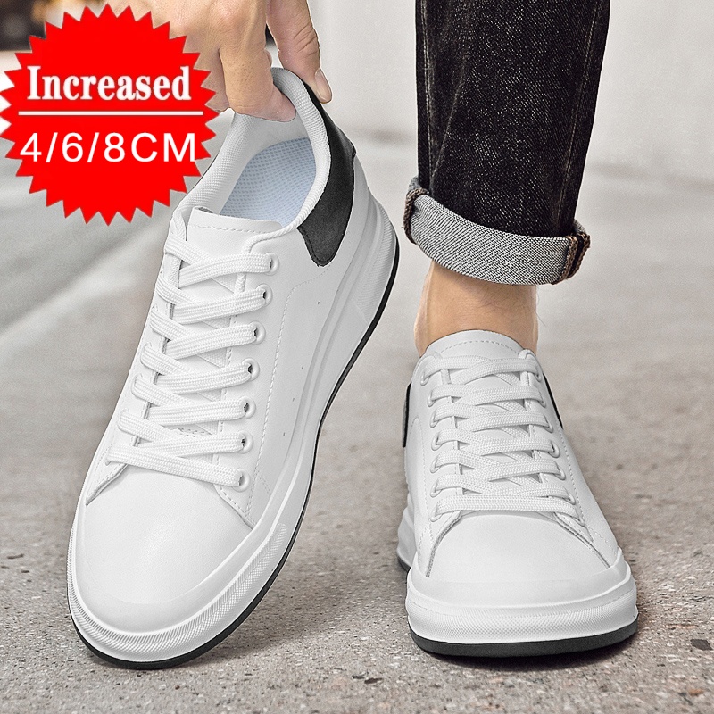 Men'S Shoes With Height Increase - รองเท้าผ้าใบเพิ่มความสูงแบบซ่อนสำหรับผู้ชาย รุ่นใหม่ หรูหรา เพิ่มความสูง 4/6/8 ซม.