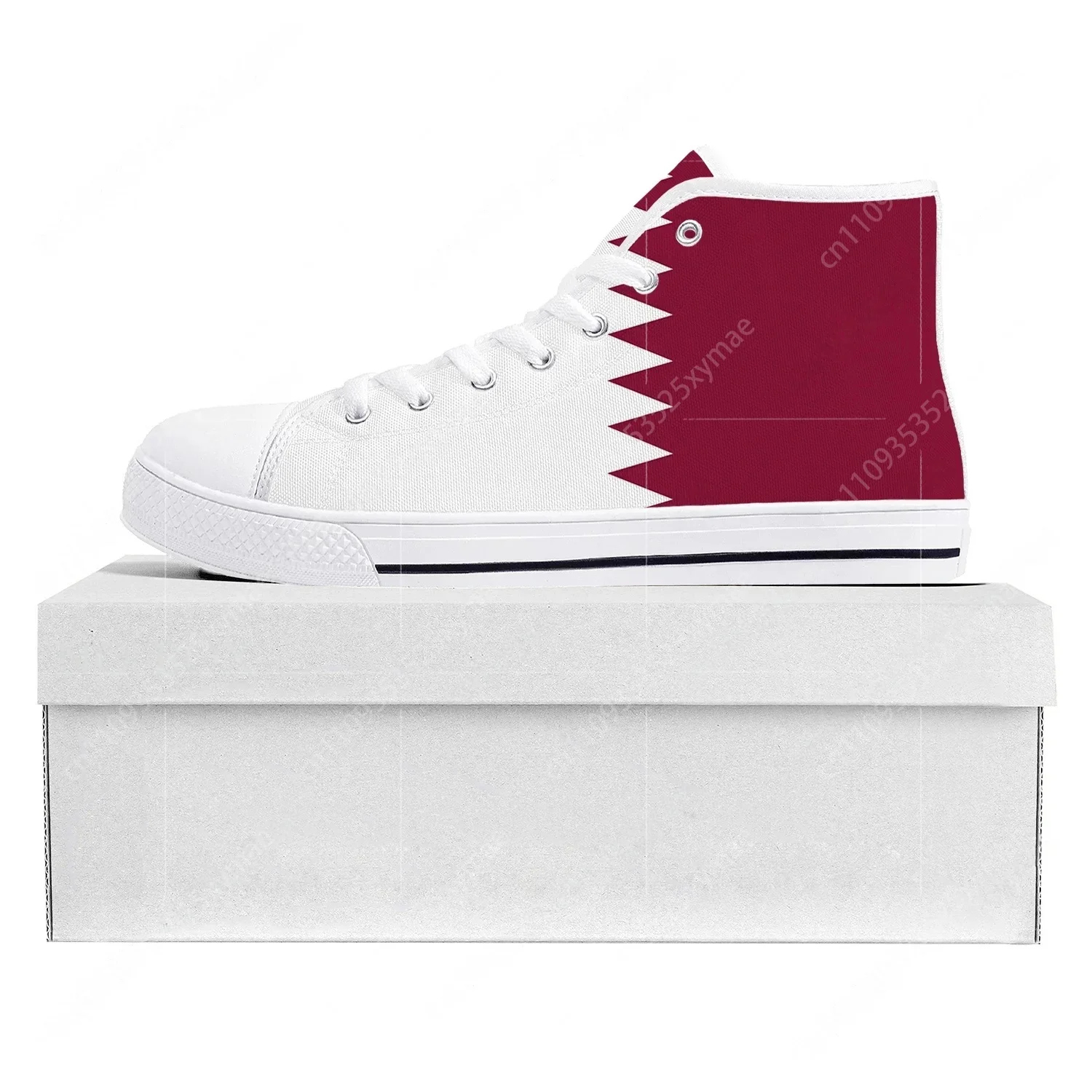 Men Shoes Qatar - ธงชาติกาตาร์ รองเท้าผ้าใบคุณภาพสูง รองเท้าผ้าใบสำหรับผู้ชาย ผู้หญิง วัยรุ่น รองเท้าผ้าใบกาตาร์