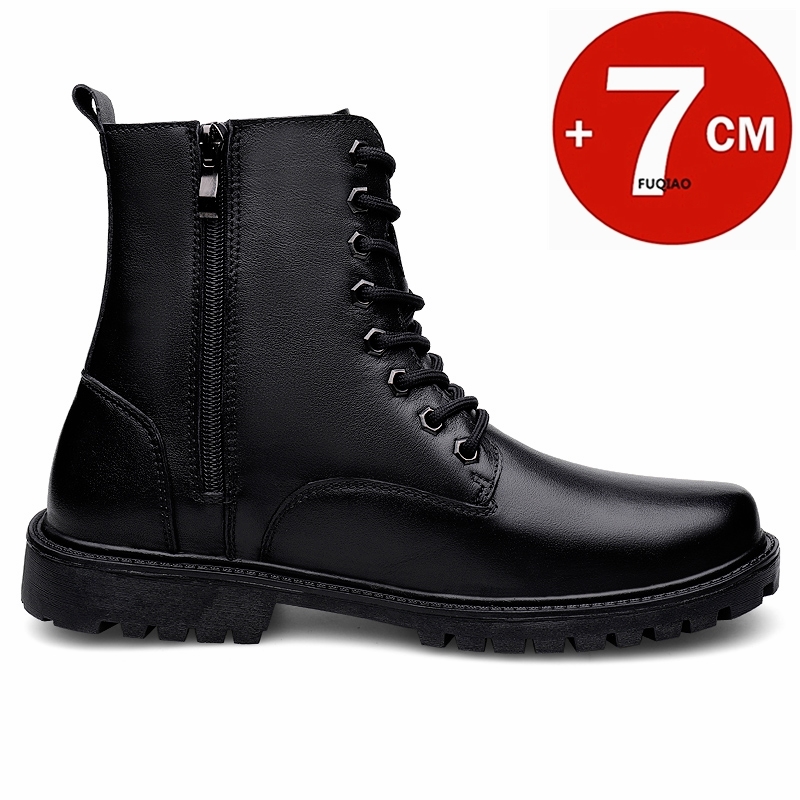 รองเท้าบูทหนังแท้ผู้ชาย บุขนอุ - Men'S Shoes With Height Increase บทวิจารณ์และราคา