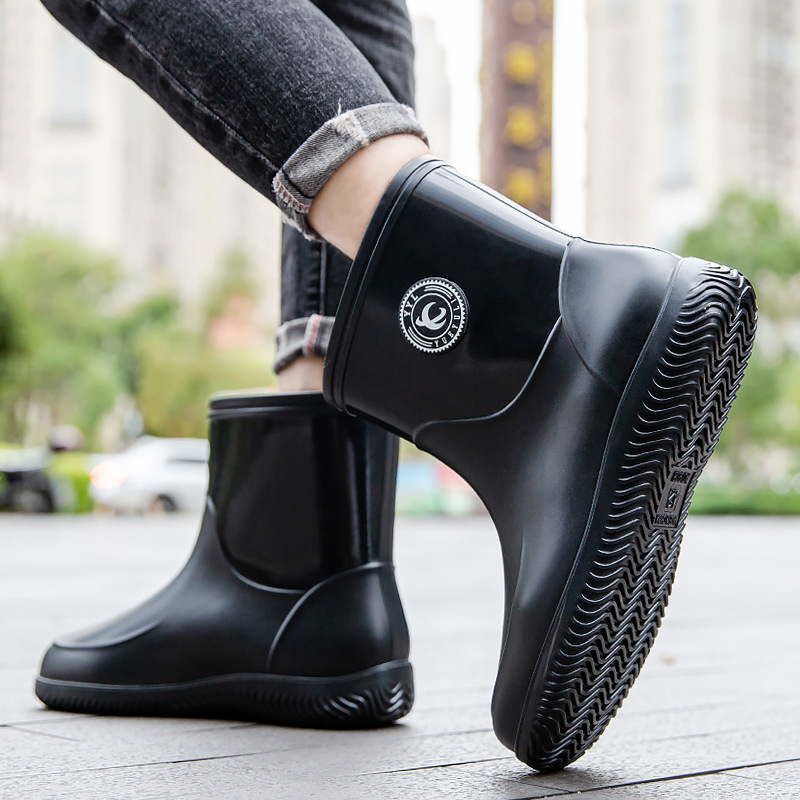 รองเท้าบูทกันฝนกลางน่องสําหรับ - Men'S Shoes Water Resistant บทวิจารณ์และราคา