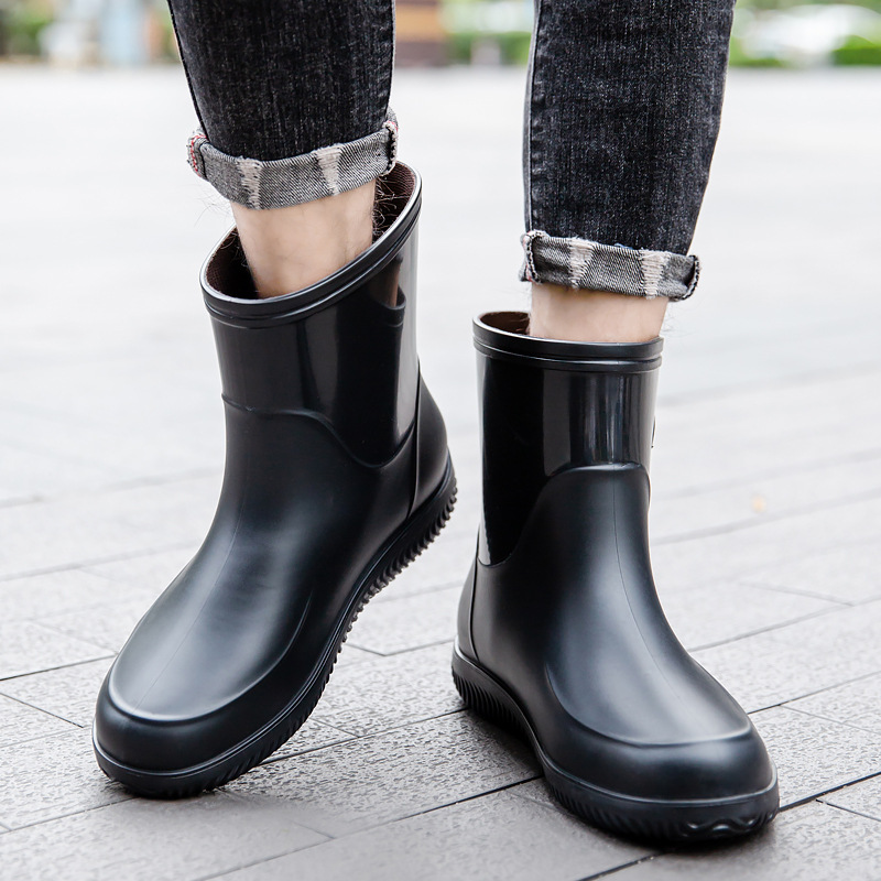 รองเท้าบูทกันฝนกลางน่องสําหรับ - Men'S Shoes Water Resistant บทวิจารณ์และราคา