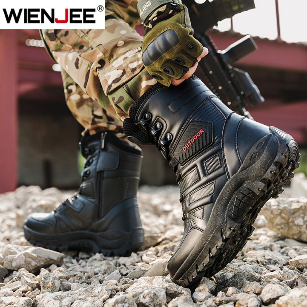 รองเท้าบูทหนังหุ้มข้อสูงคุณภาพ - Men Shoes Branded บทวิจารณ์และราคา