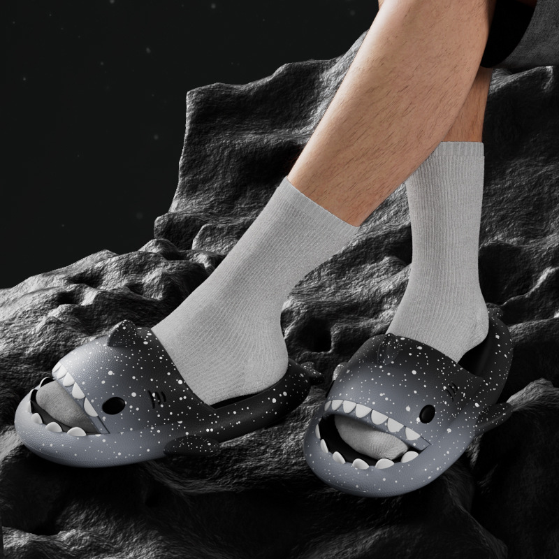 น่ารักการ์ตูน Shark รองเท้าแตะ - Men Shoes Men บทวิจารณ์และราคา