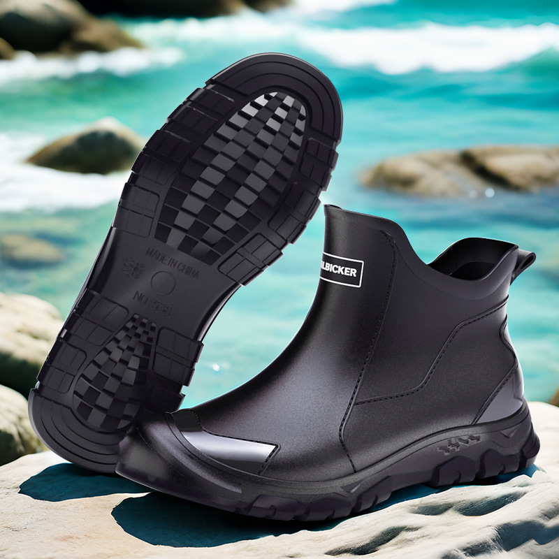 รองเท้าบูทกันฝนแบบสั้นสำหรับผู - Men'S Shoes Water Resistant บทวิจารณ์และราคา