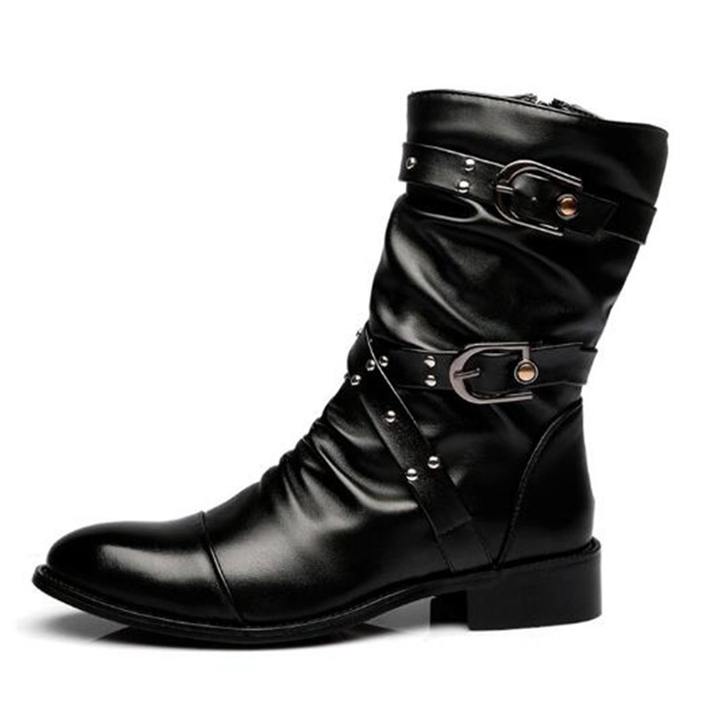 รองเท้าบูทหนังผู้ชายแฟชั่นคุณภ - Men Shoes Classic บทวิจารณ์และราคา