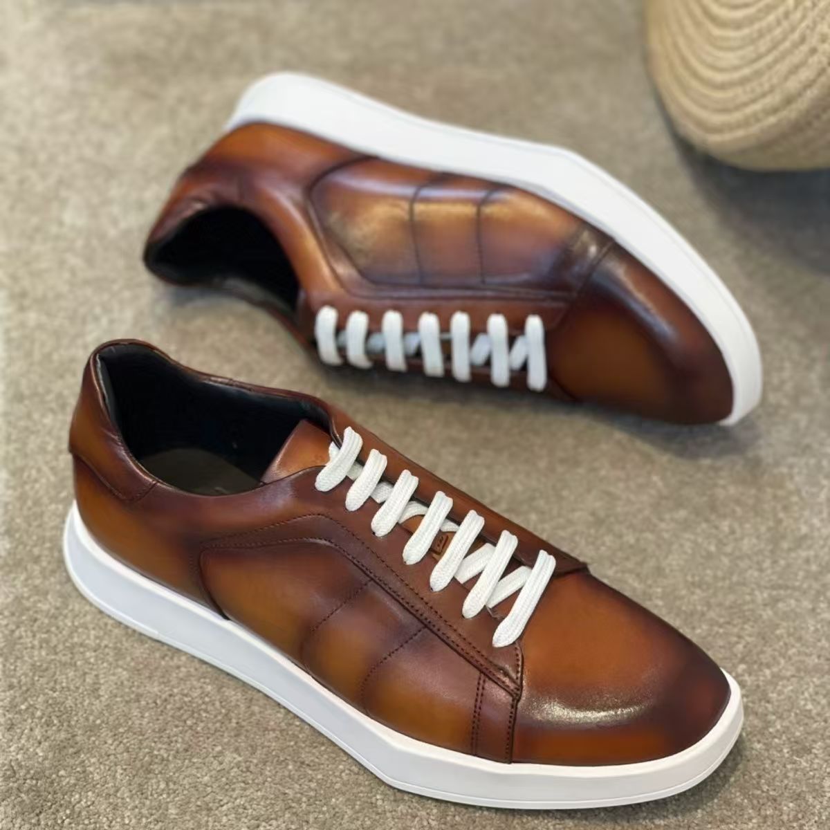 รองเท้าผู้ชายหนังวัวแท้ขนาดใหญ - Men Shoes Eu To Us บทวิจารณ์และราคา