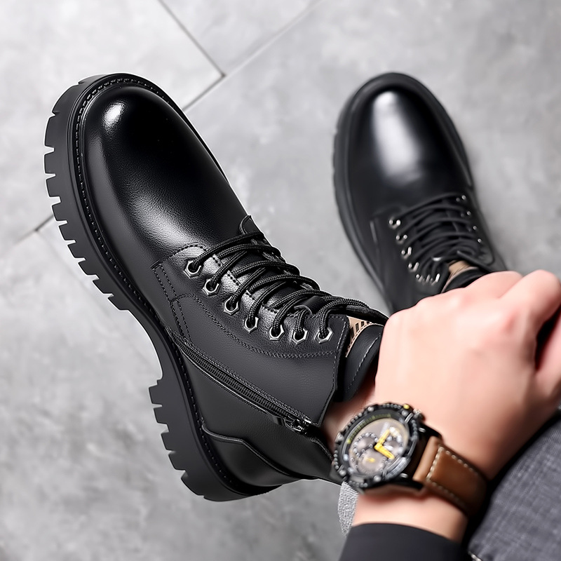 รองเท้าบูทหนังแท้สไตล์คลาสสิกส - Men Shoes Classic บทวิจารณ์และราคา
