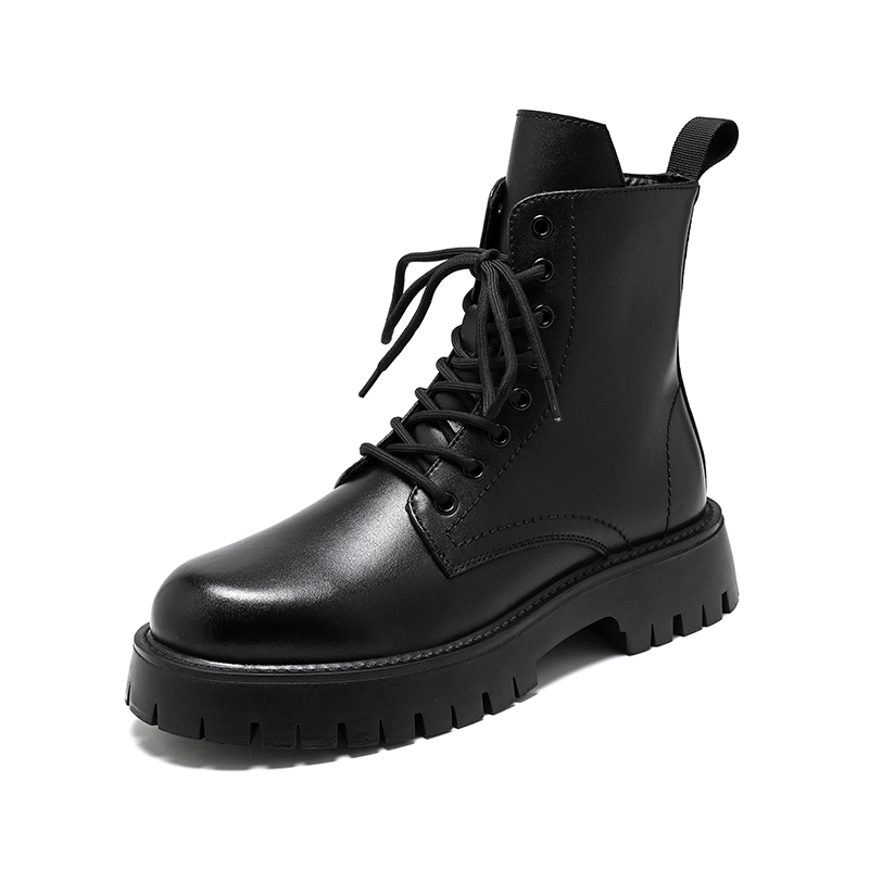 รองเท้าบูทหนังแท้แฟชั่นหรูสำหร - Men Shoes Branded บทวิจารณ์และราคา