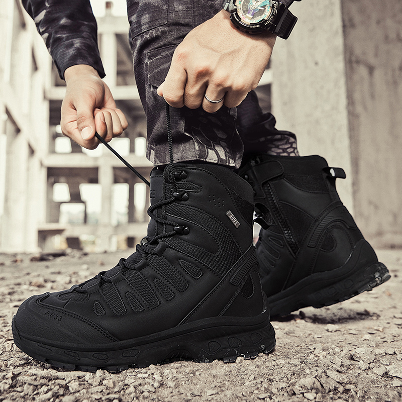 รองเท้าบูทผู้ชายแบบยุทธวิธี ยี - Men Shoes Branded บทวิจารณ์และราคา