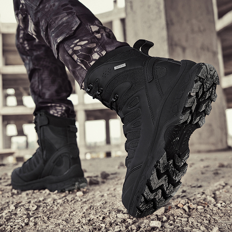 รองเท้าบูทผู้ชายแบบยุทธวิธี ยี - Men Shoes Branded บทวิจารณ์และราคา