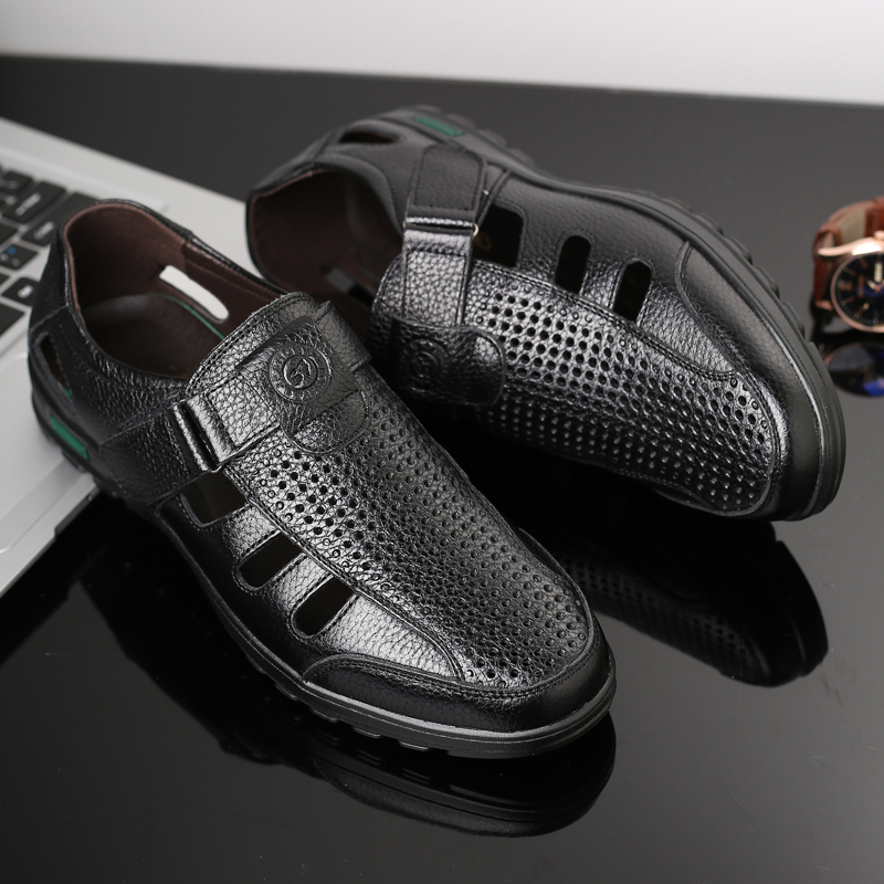 รองเท้าแตะหนังแท้สำหรับผู้ชาย  - Men Shoes Eu To Us บทวิจารณ์และราคา