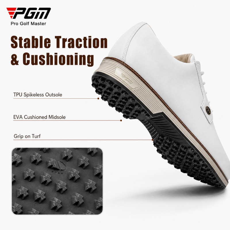 PGM รองเท้ากอล์ฟหนังวัวสำหรับผ - Men Shoes Eu To Us บทวิจารณ์และราคา
