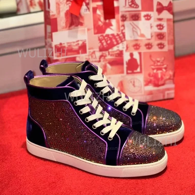 รองเท้าผ้าใบผู้ชายสีม่วงเข้มปร - Men Shoes Classic บทวิจารณ์และราคา