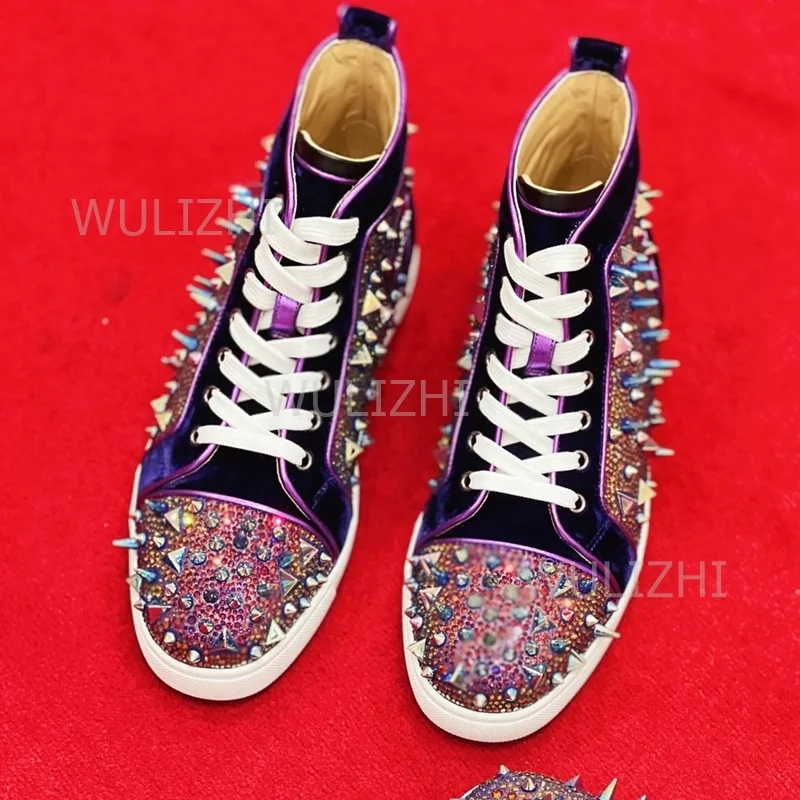 รองเท้าผ้าใบผู้ชายสีม่วงเข้มปร - Men Shoes Classic บทวิจารณ์และราคา
