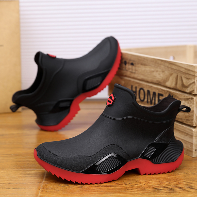 รองเท้าฝนสําหรับผู้ชายกันน้ําก - Men'S Shoes Water Resistant บทวิจารณ์และราคา