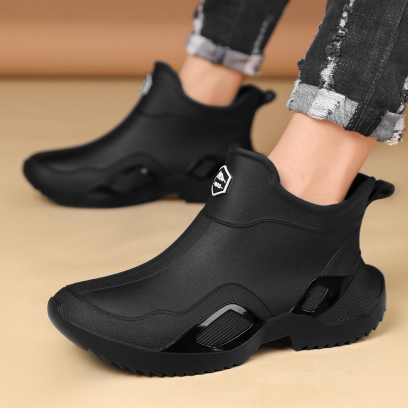 รองเท้าฝนสําหรับผู้ชายกันน้ําก - Men'S Shoes Water Resistant บทวิจารณ์และราคา