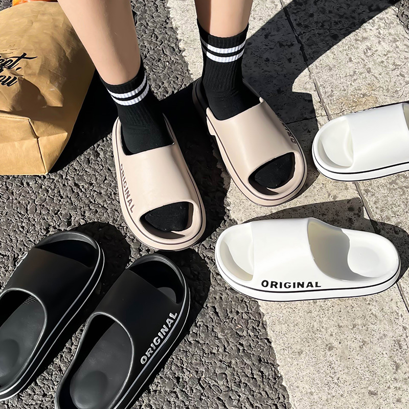 รองเท้าแตะพื้นหนาสำหรับผู้ชายแ - Men Shoes Size To Women บทวิจารณ์และราคา