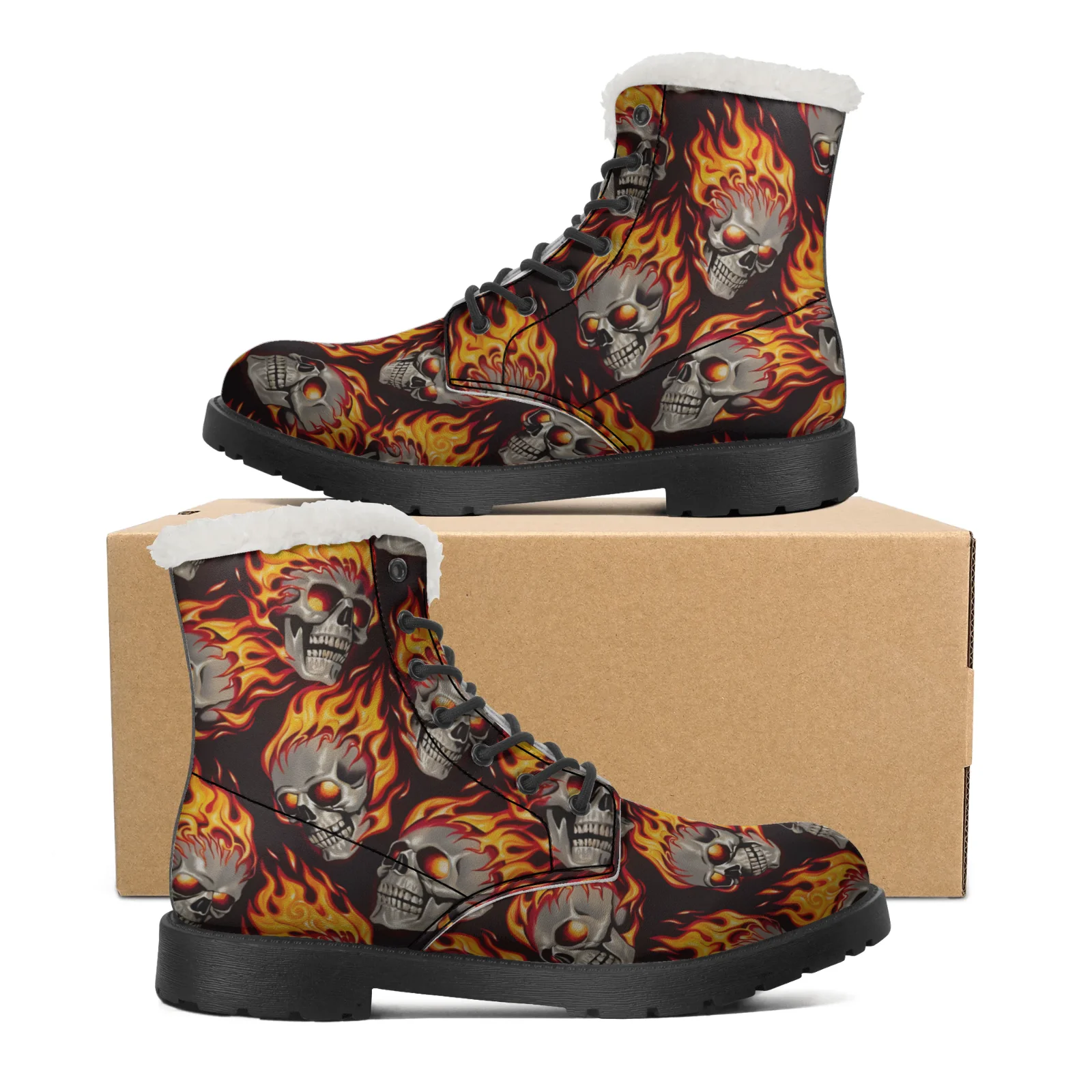 รองเท้าบูทลายหัวกะโหลกสำหรับผู - Men Shoes Eu To Us Size บทวิจารณ์และราคา