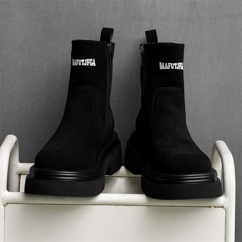 รองเท้าบูทสั้นสไตล์คู่รัก ทรงห - Men'S Shoes With Height Increase บทวิจารณ์และราคา