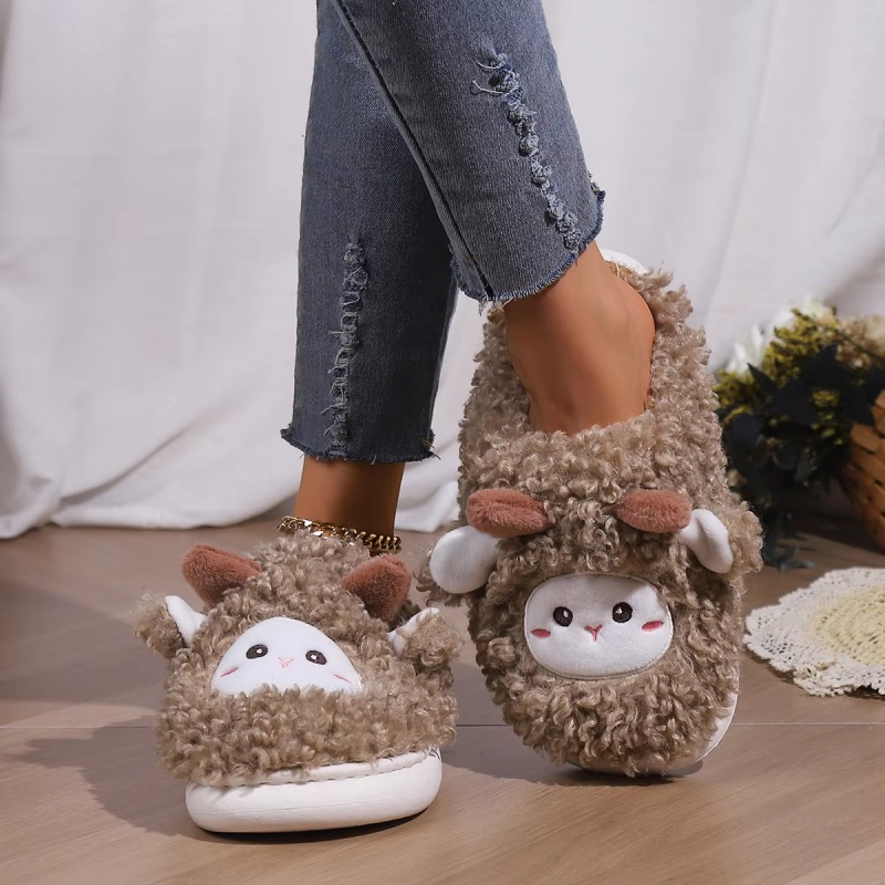 รองเท้าแตะรูปแกะน้อยน่ารักสำหร - Men Shoes Size To Women บทวิจารณ์และราคา