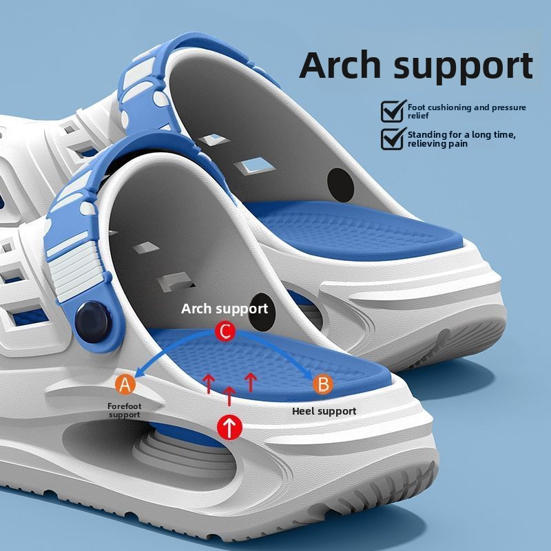 รองเท้าแตะแบบมีรูระบายอากาศ พื - Men'S Shoes With Support บทวิจารณ์และราคา