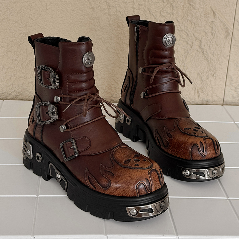 รองเท้าบูทมอเตอร์ไซค์ทรงเท่ห์  - Men'S Shoes With Height Increase บทวิจารณ์และราคา